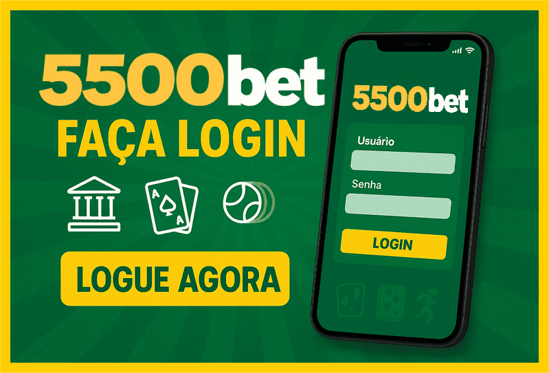 Imagem destacando login seguro na 5500BET para novos usuários
